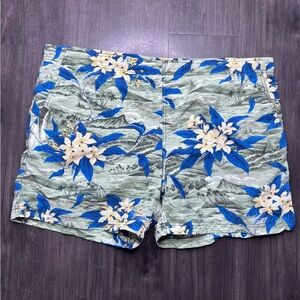 Nautica Floral Print Swim Trunks
